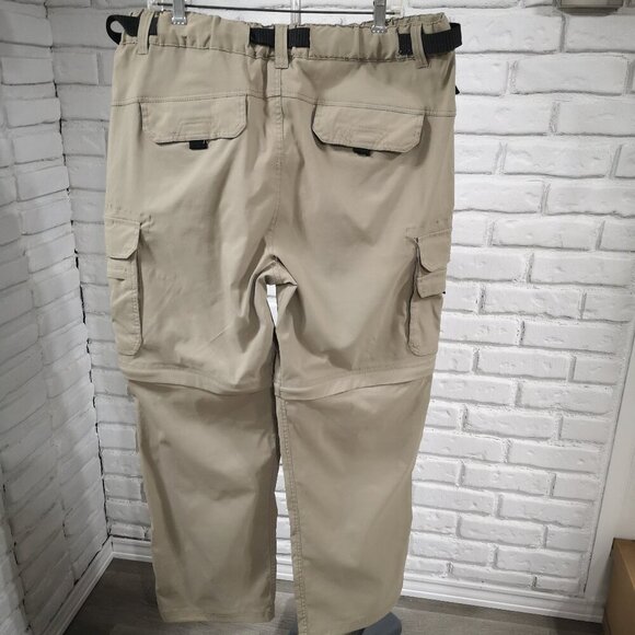 BC Clothing Co. Men's Size XXL Tan Zip Off Pants / Cargo Shorts - Picture 2 of 16